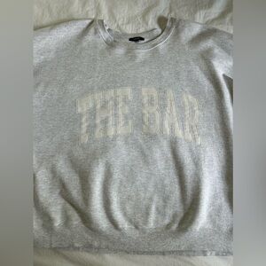 The Bar varsity sweatshirt heather gray